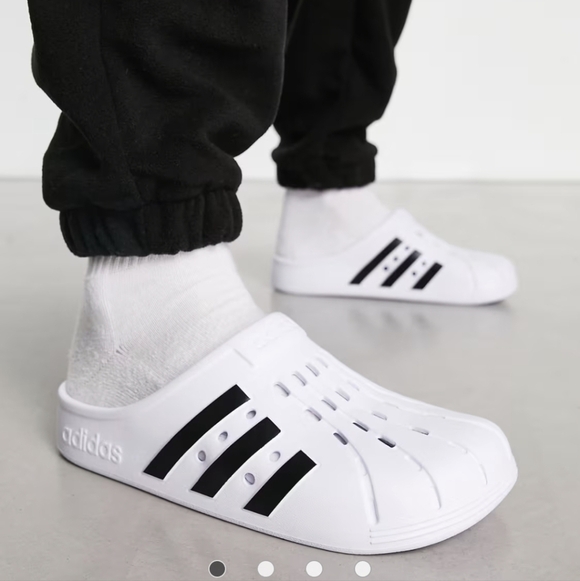 adidas Shoes - Adidas Adilette Slide Clog White Women 8 NWT